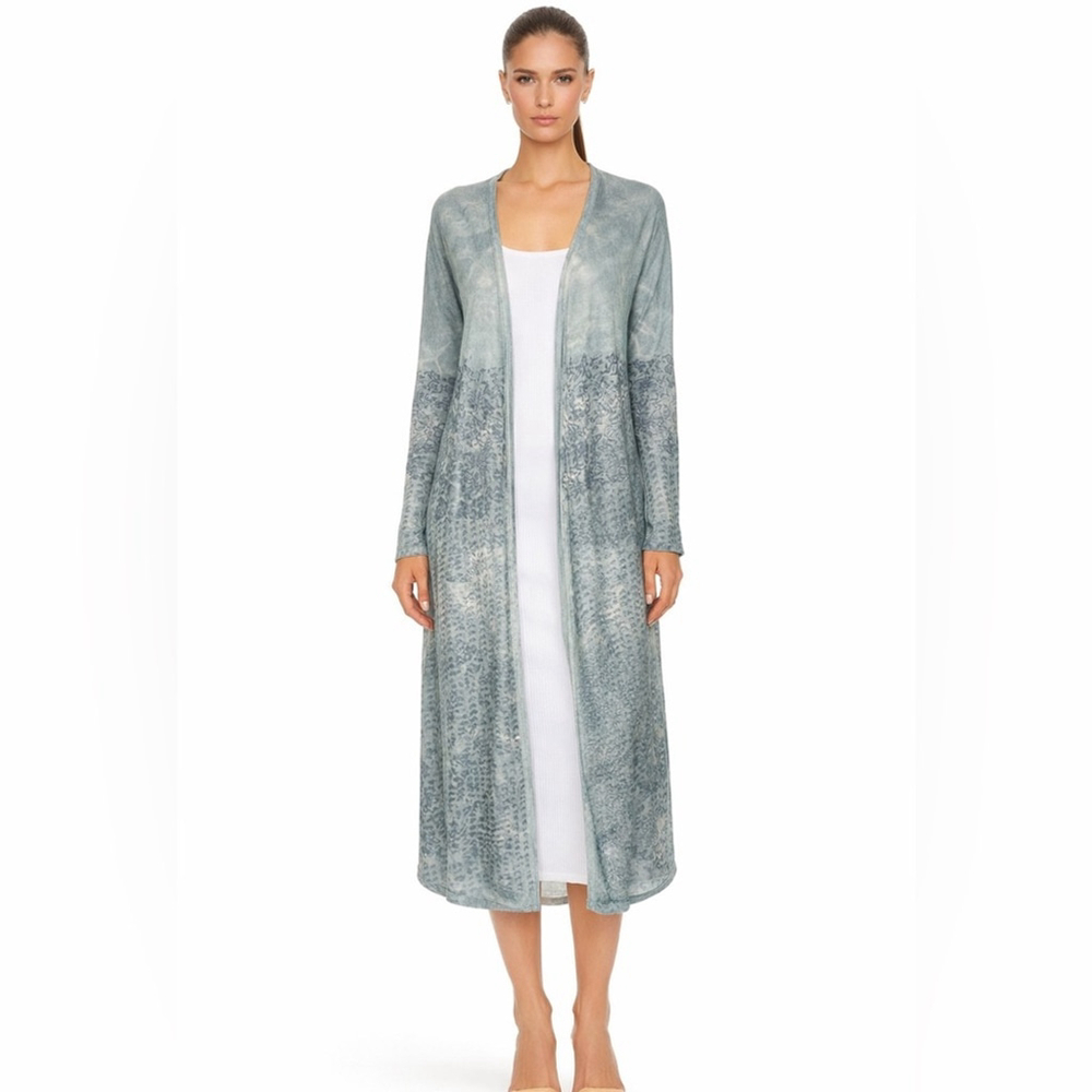 Piazza Sempione Silk Blend Printed Duster Cardigan Made in Italy Elegant Layer